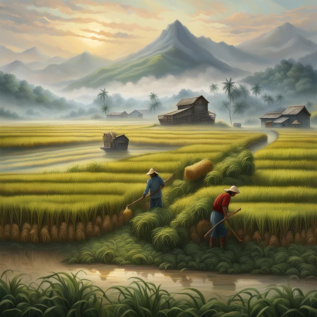 Harvest wheat