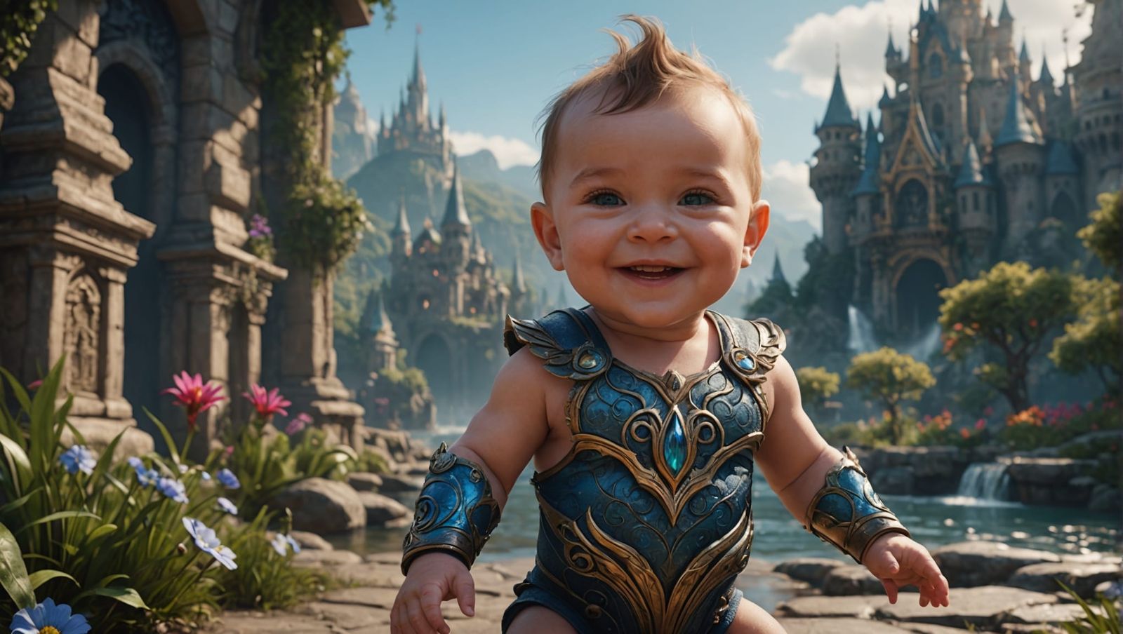 Beautiful Baby: Detailed Matte Painting in 8k