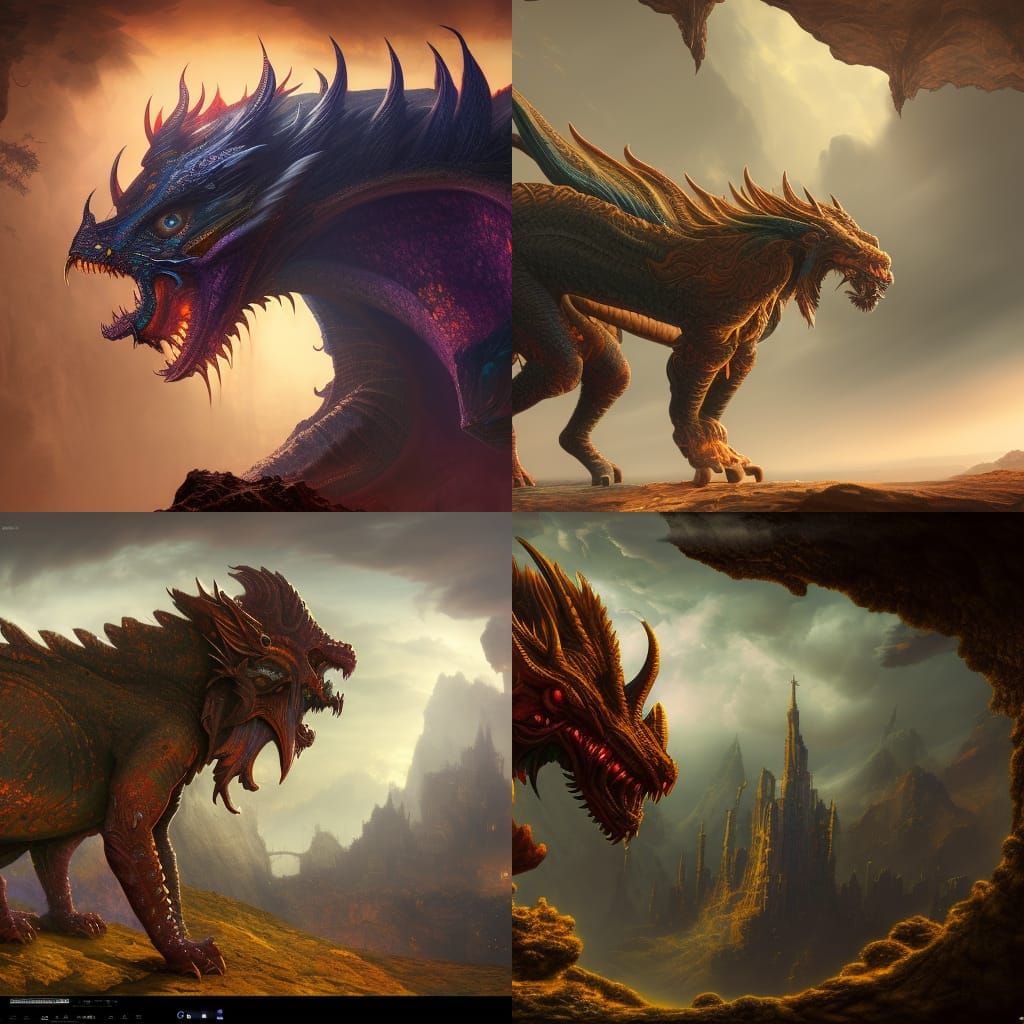 Fantastical Chimera Concept Art in Deep Color