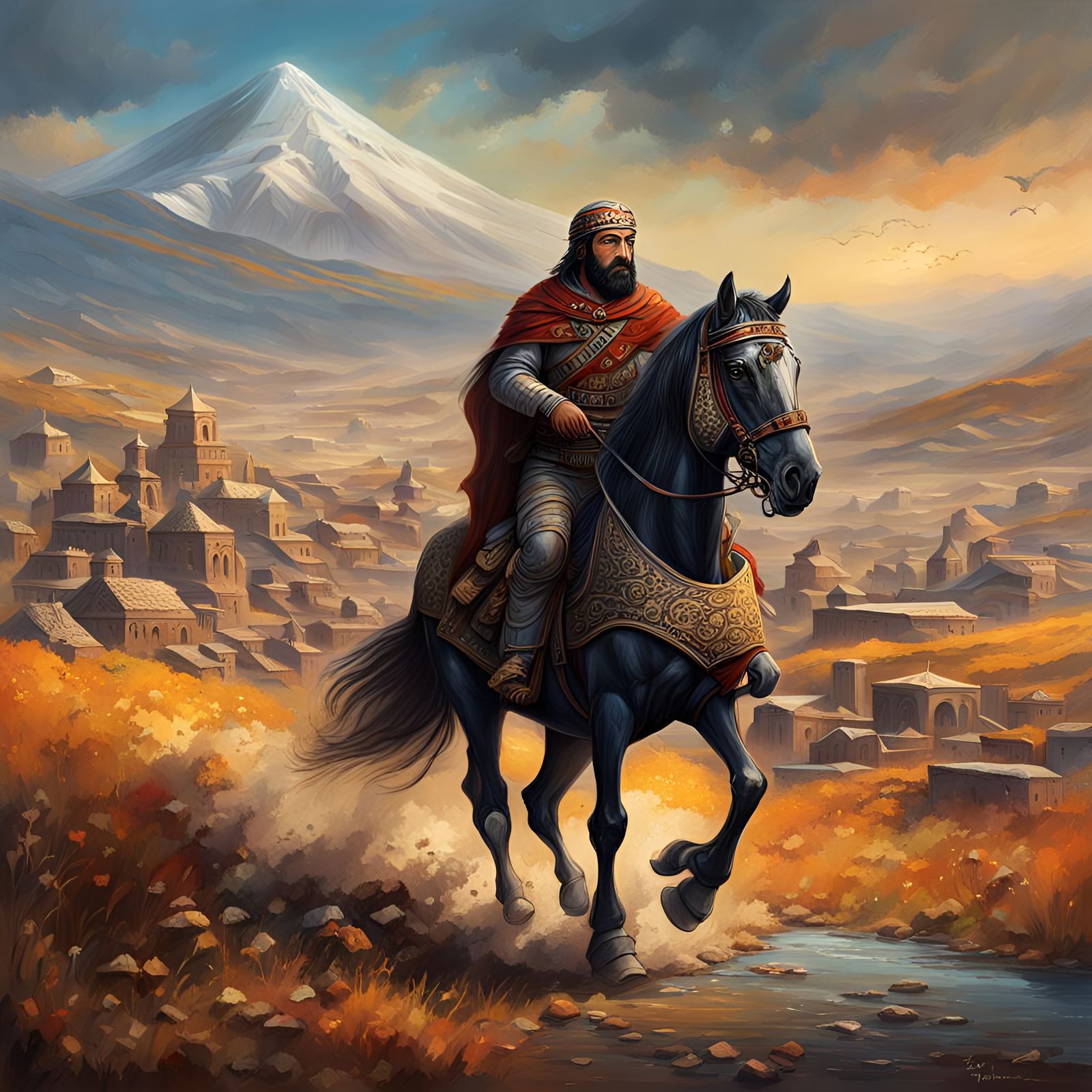 Armenian Commander Visits Ancient City of Ani