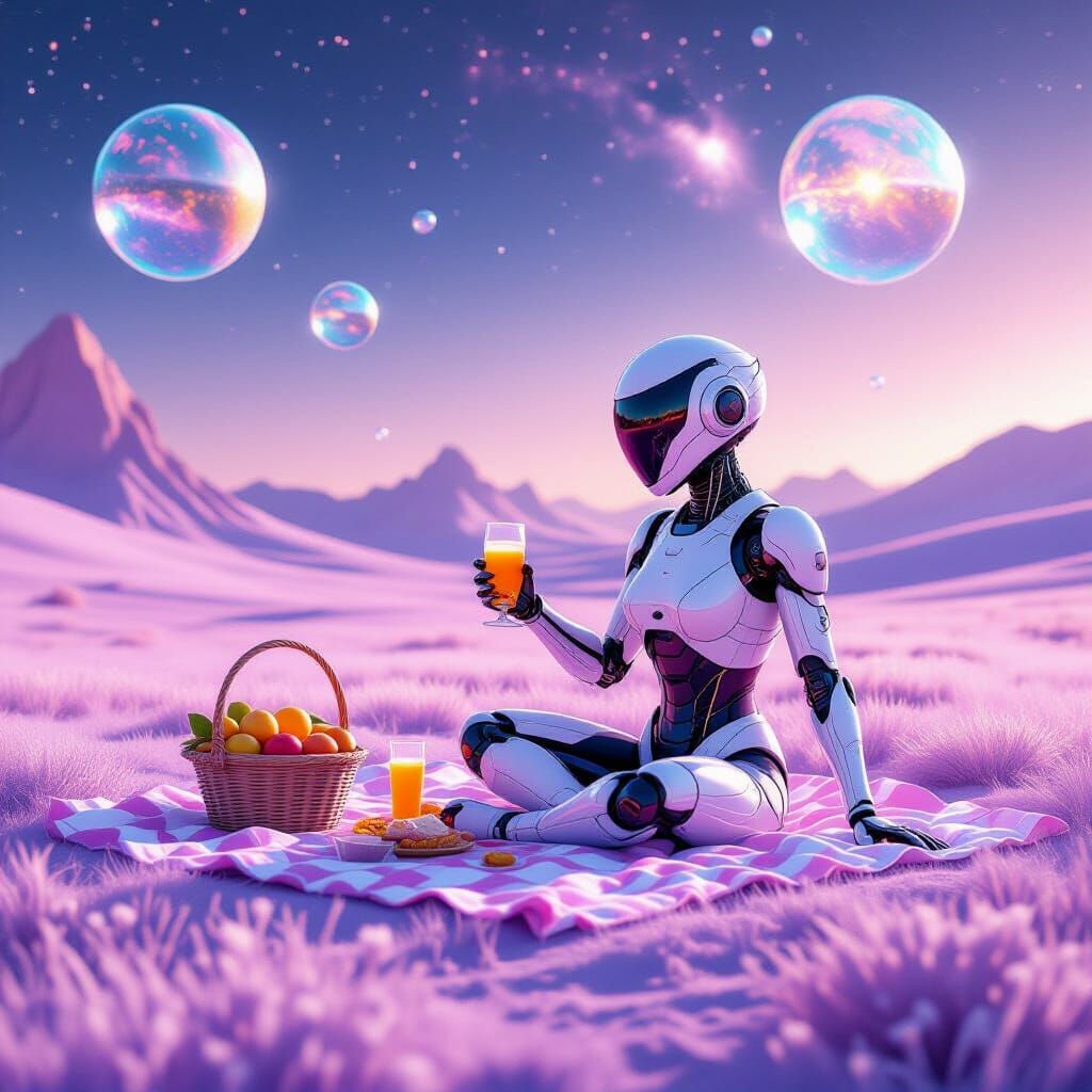 Android Picnic on Alien Planet: Magical-Core Aesthetic