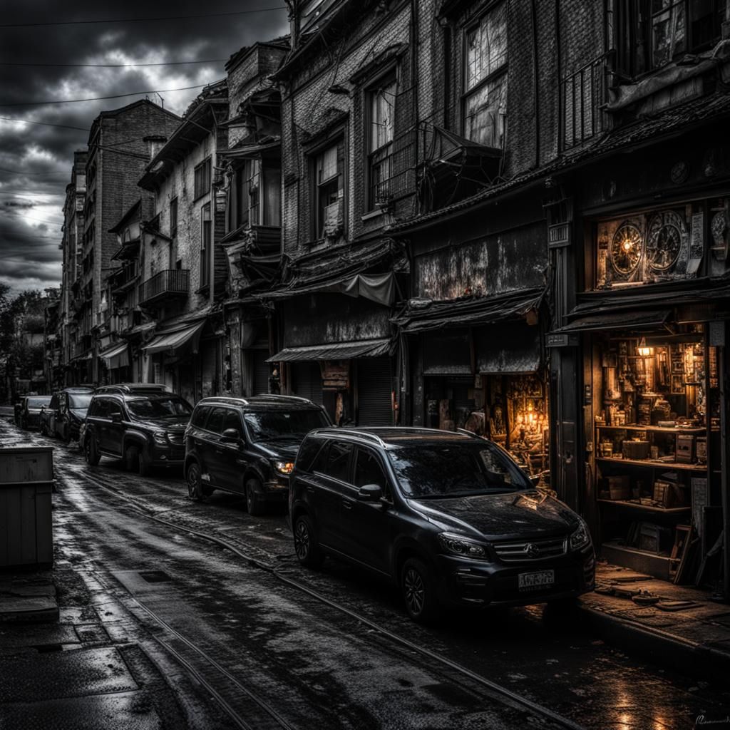 Cinematic Dark Days in Hyperrealistic Style