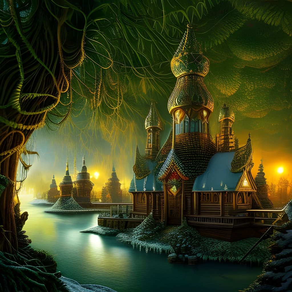 Biomorphic Crown in Winter Fantasy Style