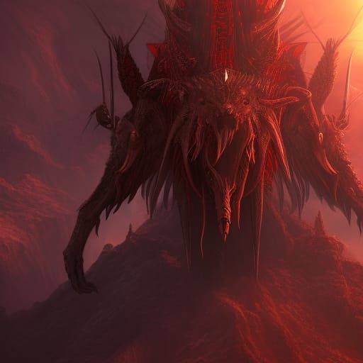 Demonic Grimoire in Detailed Matte Painting