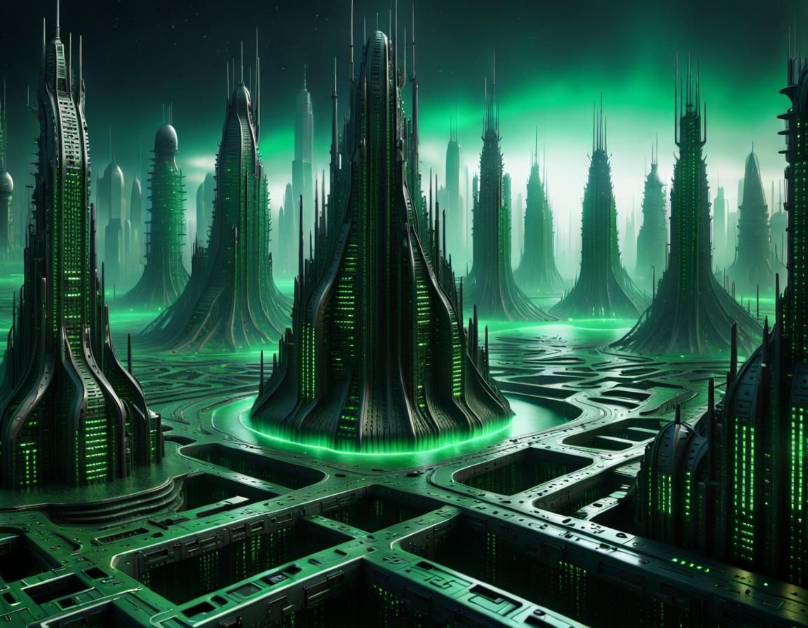 If H.R. Giger was a city planner 4 - The Digital City