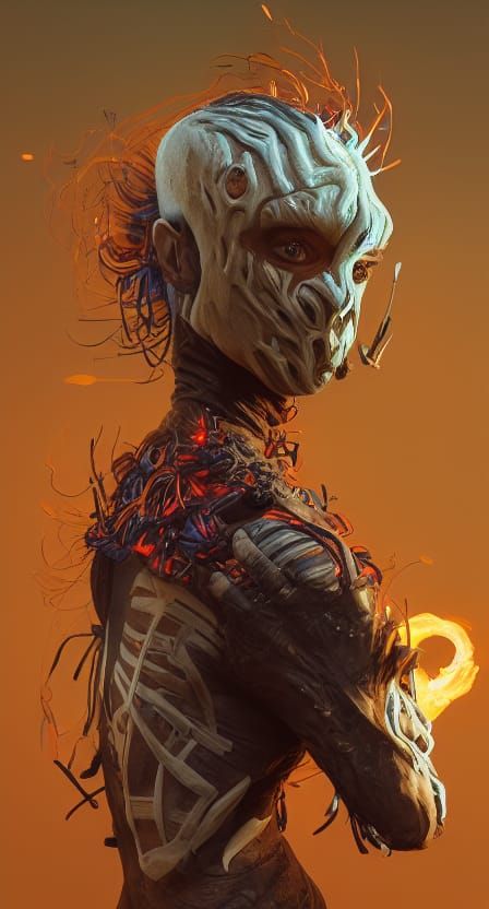 Mutant Millennial Portrait in Cyberpunk Style