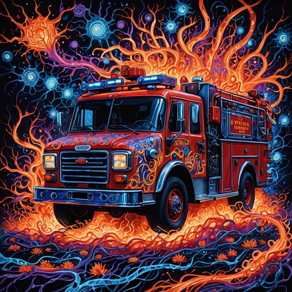 Surrealist Fire Truck in Neurographic Pain