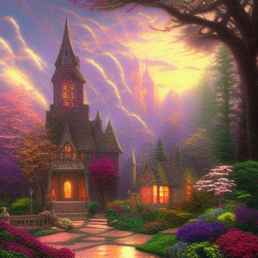 Ethereal Magic School Library in Fantasy Style