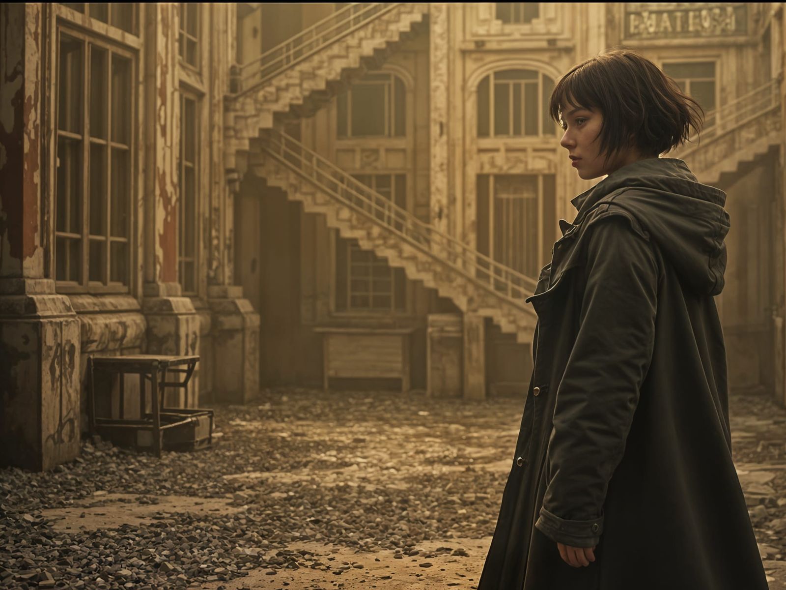 Anime-Inspired Portrait in Neo-Gothic Asylum, 8k