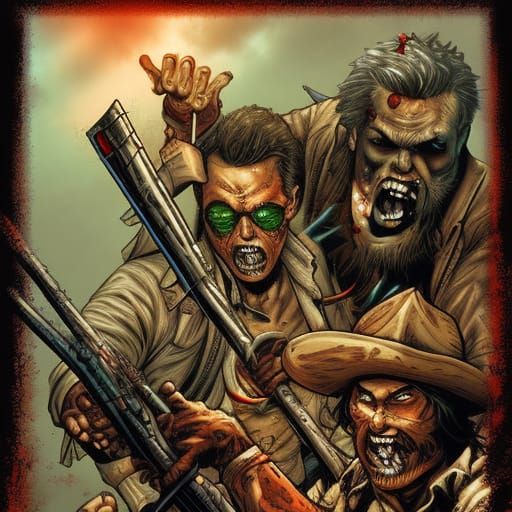 Pirates Versus Zombies in Comic Book Art