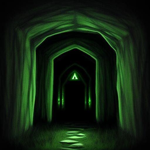 Mystic Portal in Occult Place with Dark Energy