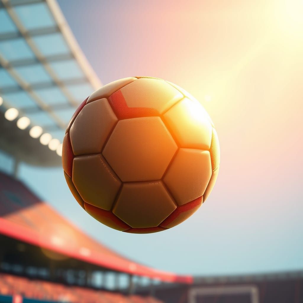 Soccer Ball in Sunlight: Dynamic Digital Art