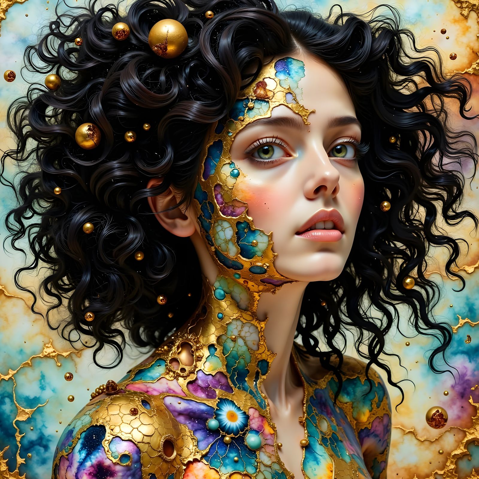 Ethereal Goddess in Fractal Splendor