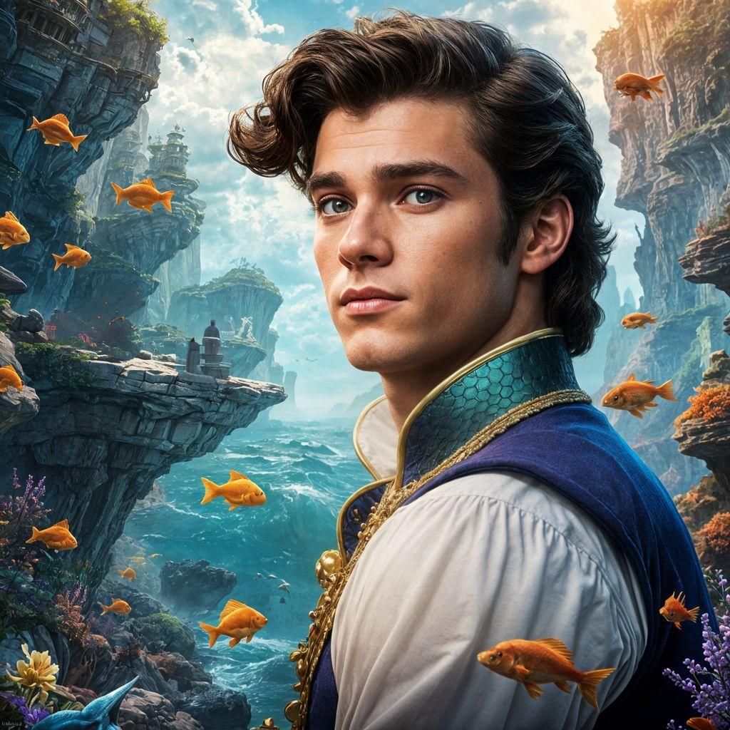 Prince Eric Portrait in Comic Book Art Style