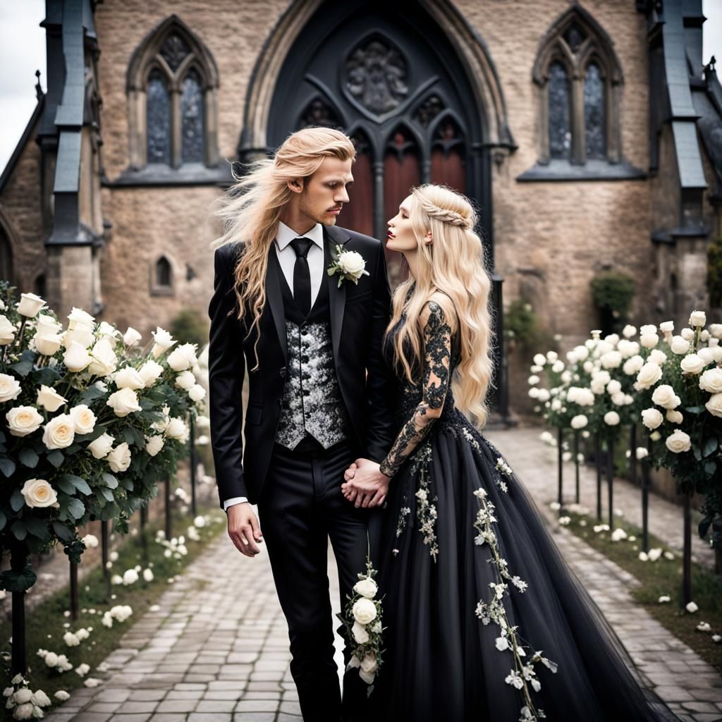 Rock and Roll Wedding in a Black Chapel