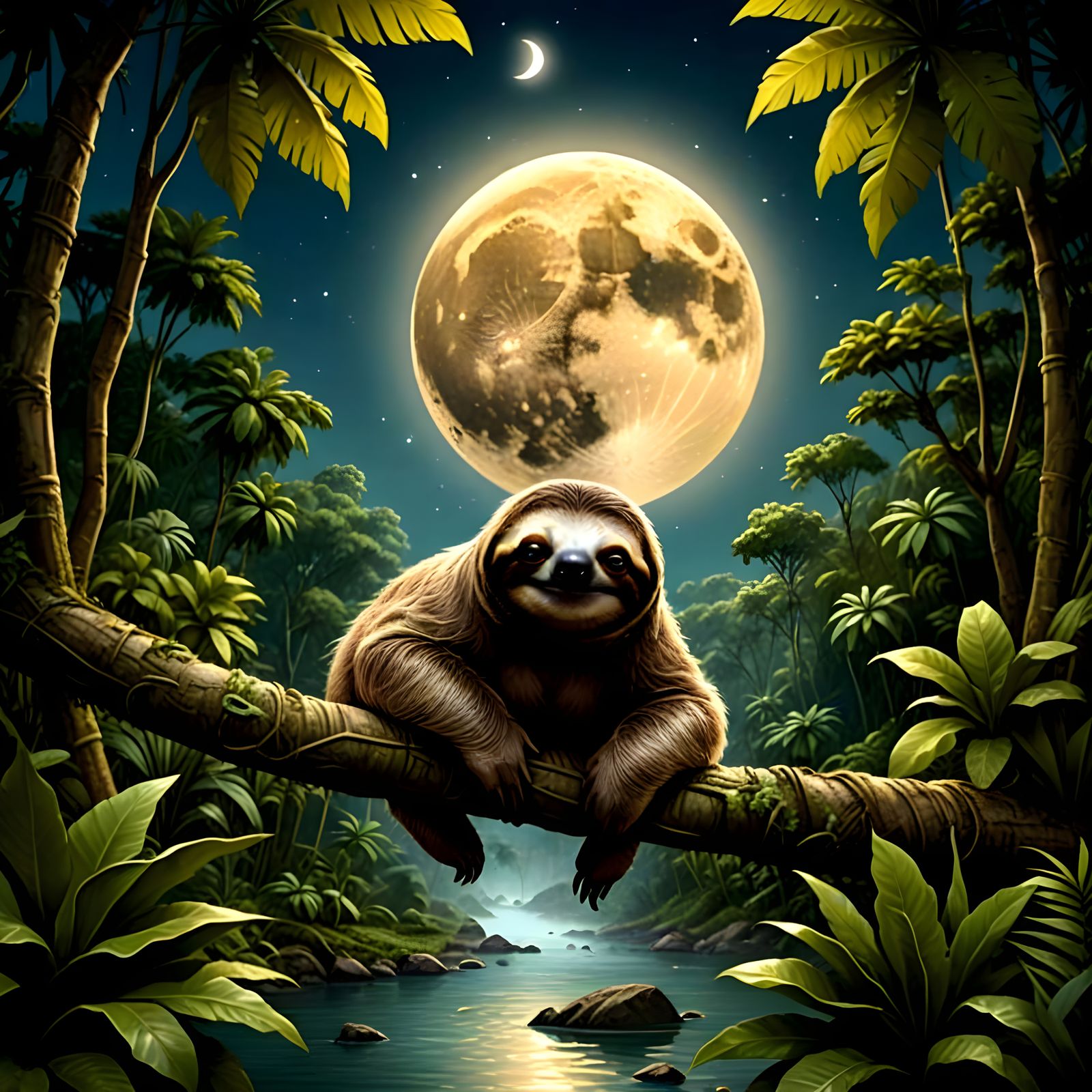 The lazy sloth smiles