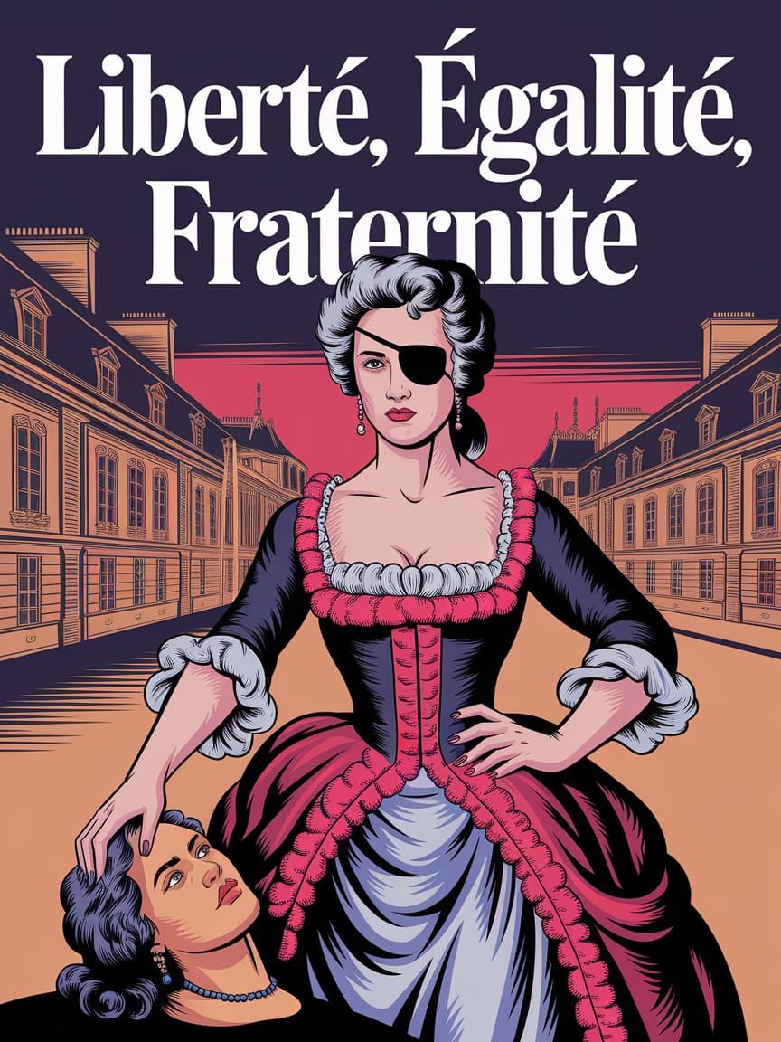 Rebellious Woman Defies Monarchy in Rococo Opulence