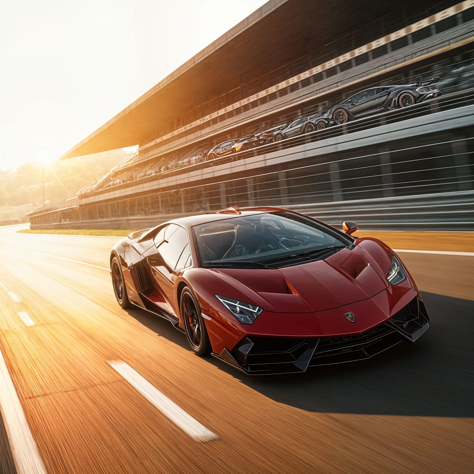 Lamborghini Hypercar on Racing Circuit: Professional Photogr...