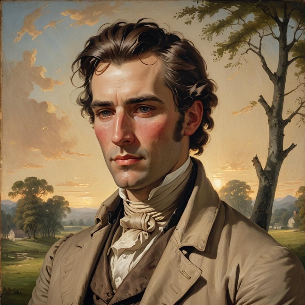 Neoclassical American Portrait of George Aldrich
