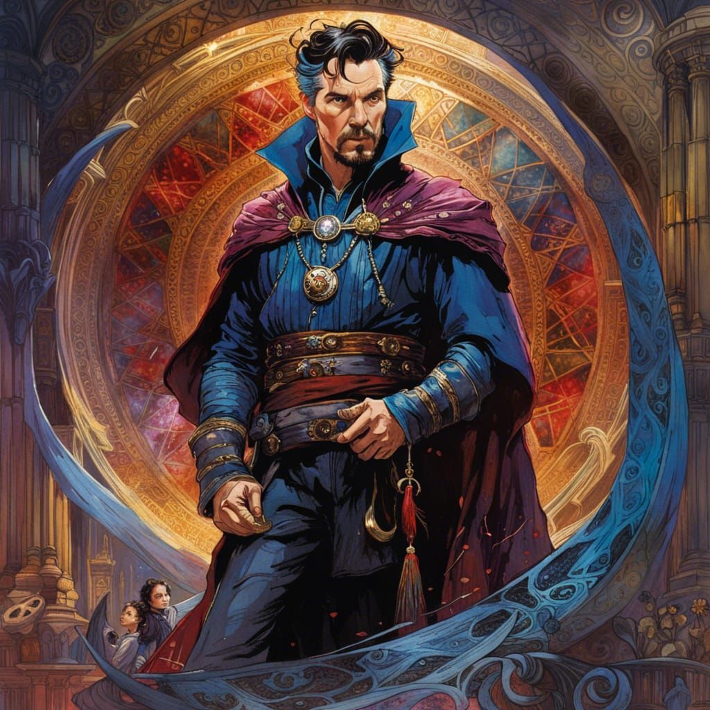 Doctor Strange in a Medieval Palace