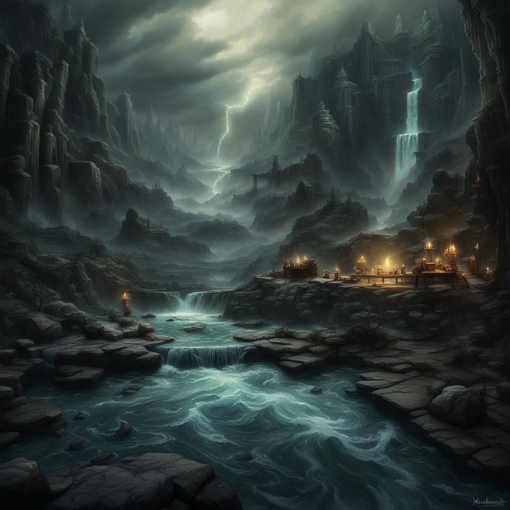 Mythical Rivers of the Underworld: Digital Matte Painting