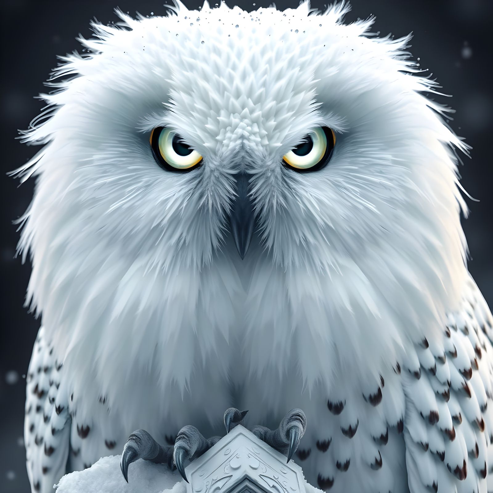 Surreal Winter Goddess of Snowy Peaks with Heartful Intentio...