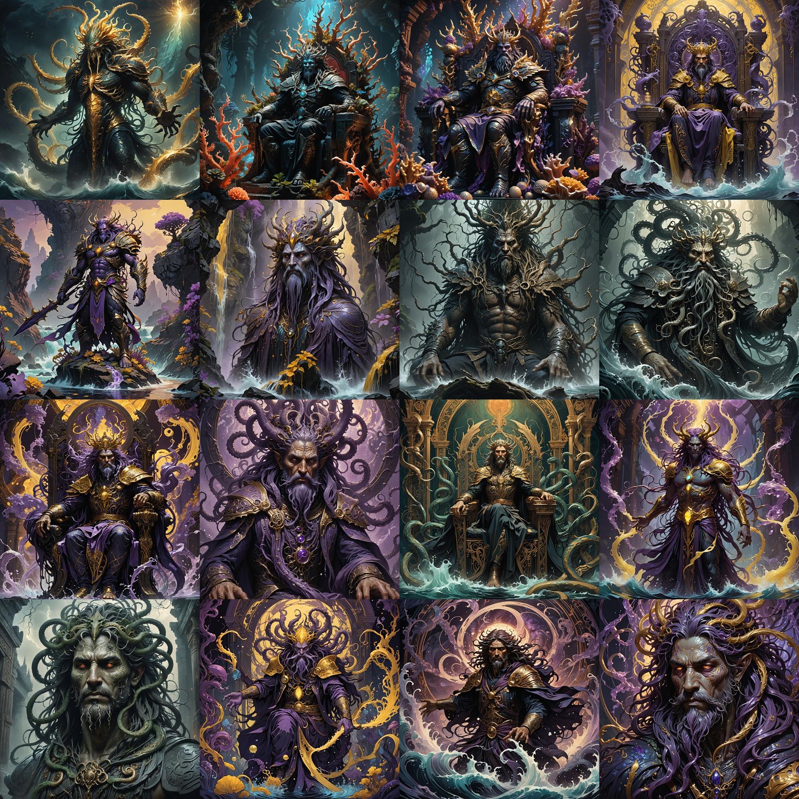 Cursed Hydro God: Dark Fantasy Concept Art