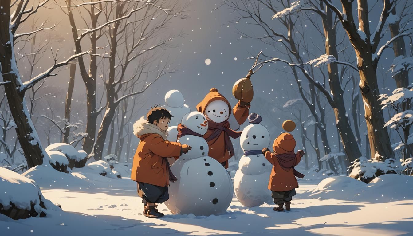 Monk Makes Snowman: Anime Key Visual
