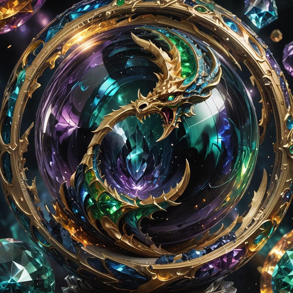 Black Crystal Globe with Tiamat Essence