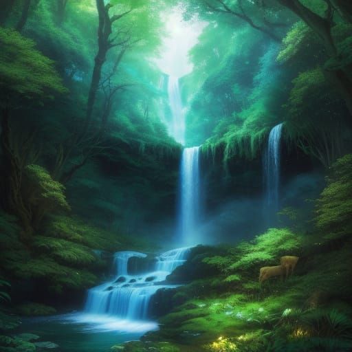 waterfall in forest