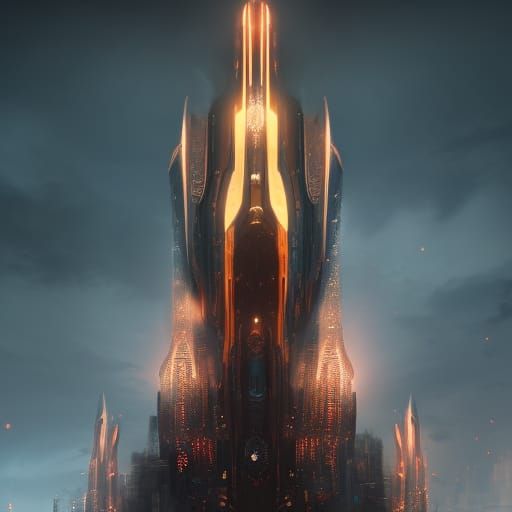 Futuristic Dark Fantasy Concept Art in 8K