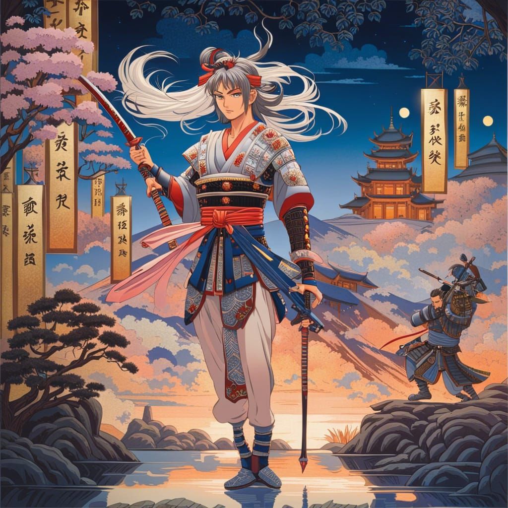 Classic Samurai Warrior in Ornate Armor