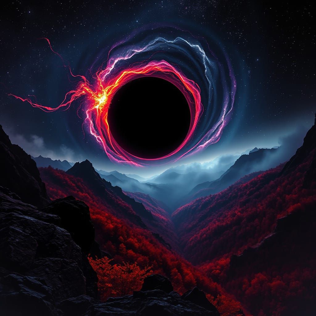 Cosmic Vortex Unleashed: Swirling Black Hole Devours Space-T...