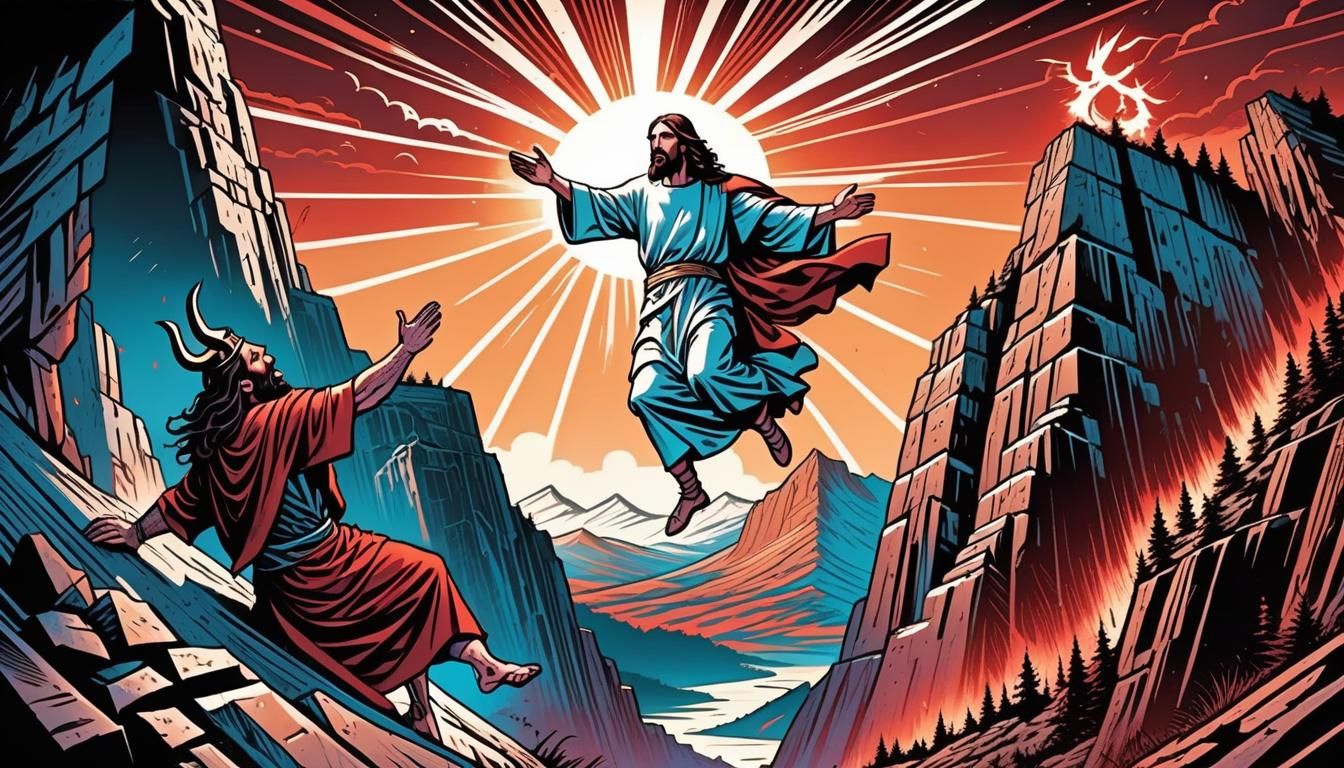 Jesus Saves Satan: Comic Book Illustration
