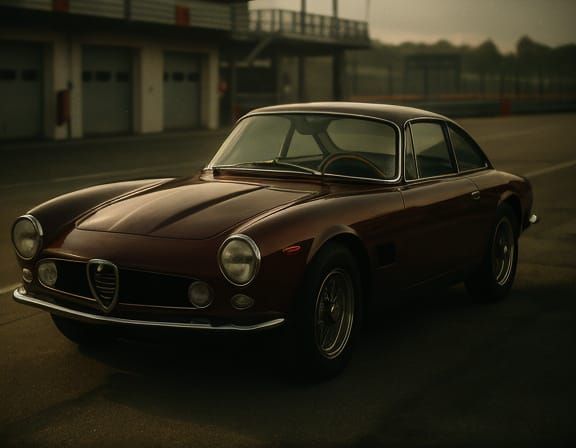 1960s Italian Sports Car at Racetrack