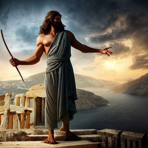 Cinematic Greek God Using Magic