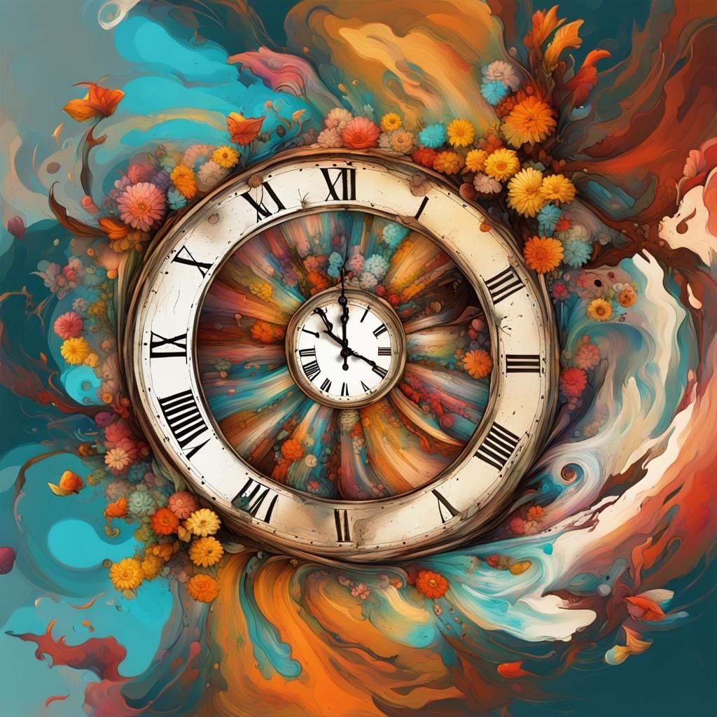 Abstract Digital Art: Time and Decay Vortex