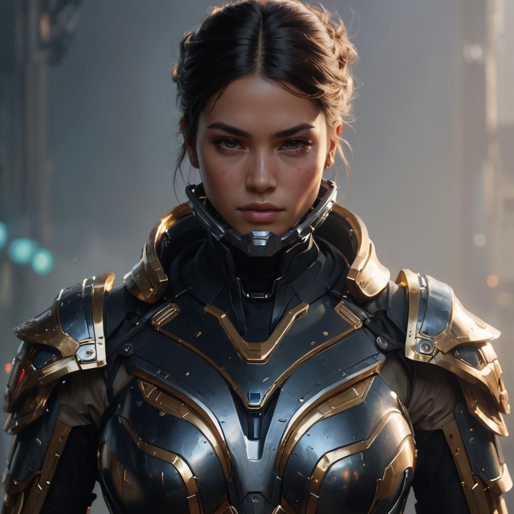 Exoskeleton Armor Concept Art in Hyperdetailed Style