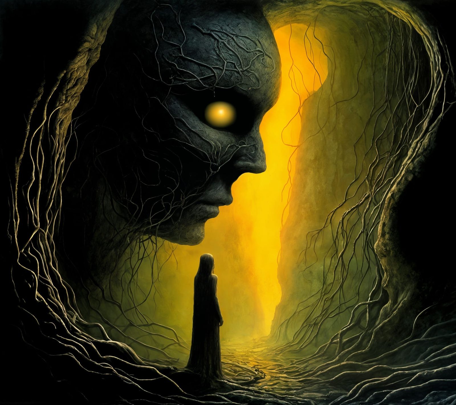 Surreal Cave: An AI Interpretation of Medusa