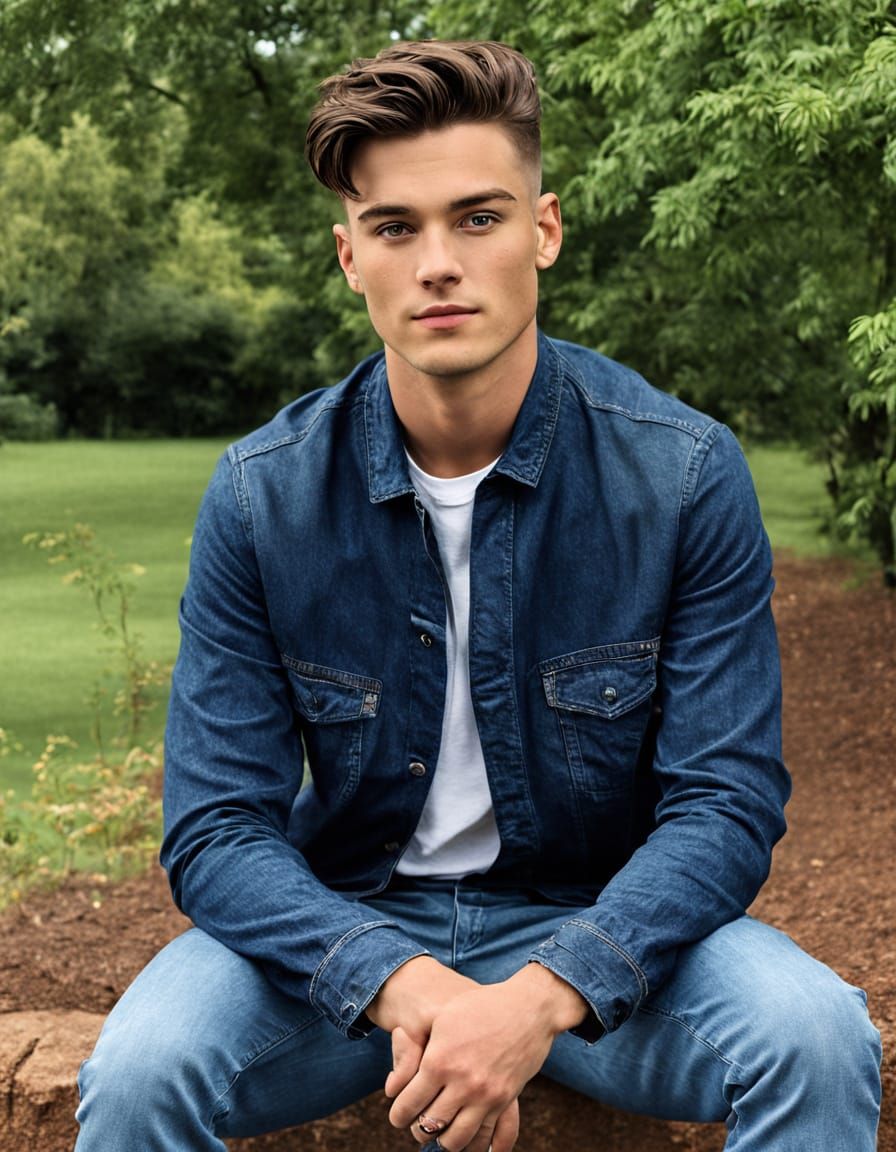 Handsome Young Man in a Gay Setting