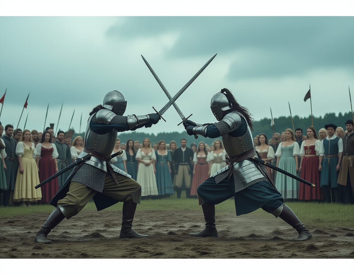 Epic Knight Battle with Royal Audience