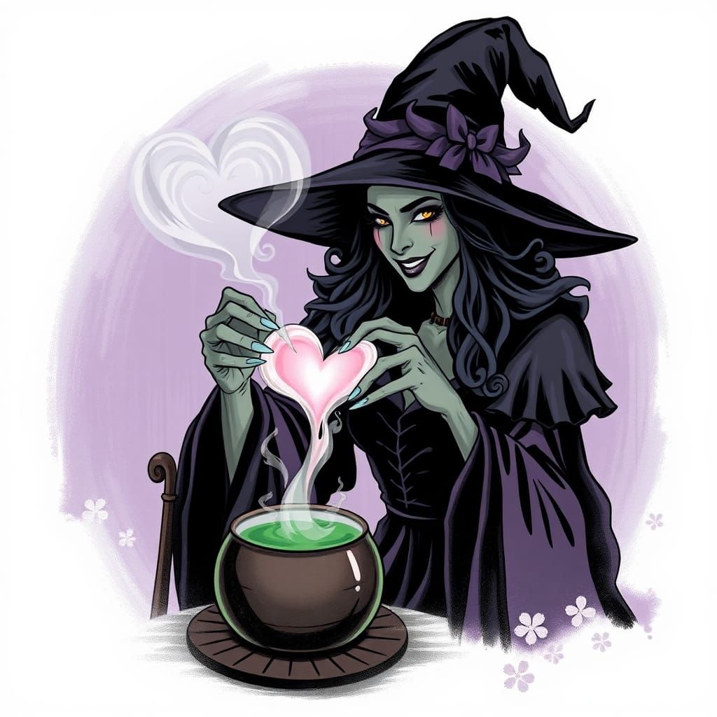 Wicked Witch Brews Alluring Love Potion