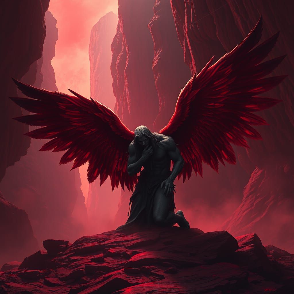 Fallen Angel in Blood Canyon: Gothic Divine Fantasy