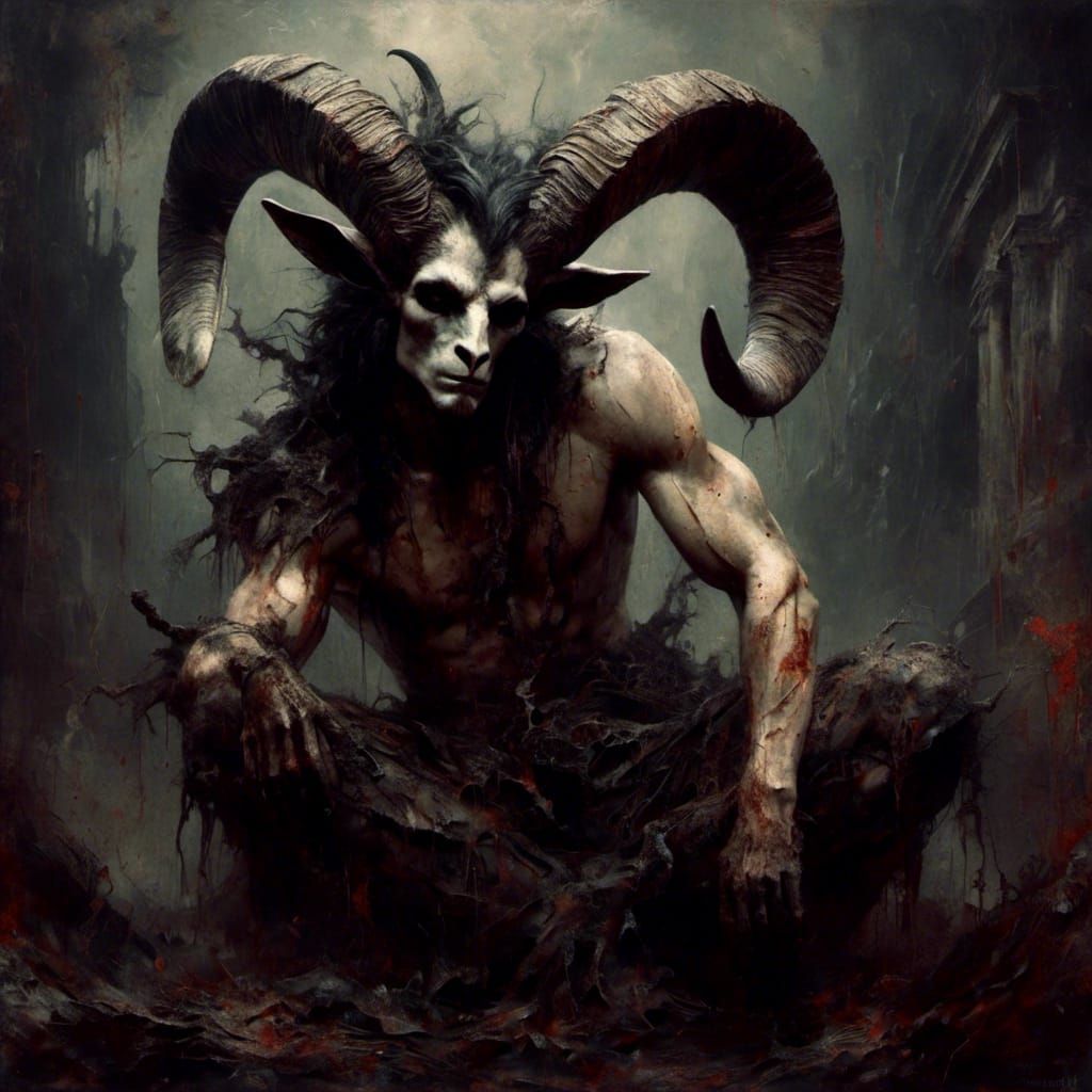 Gothic Faun in Ancient Roman Style