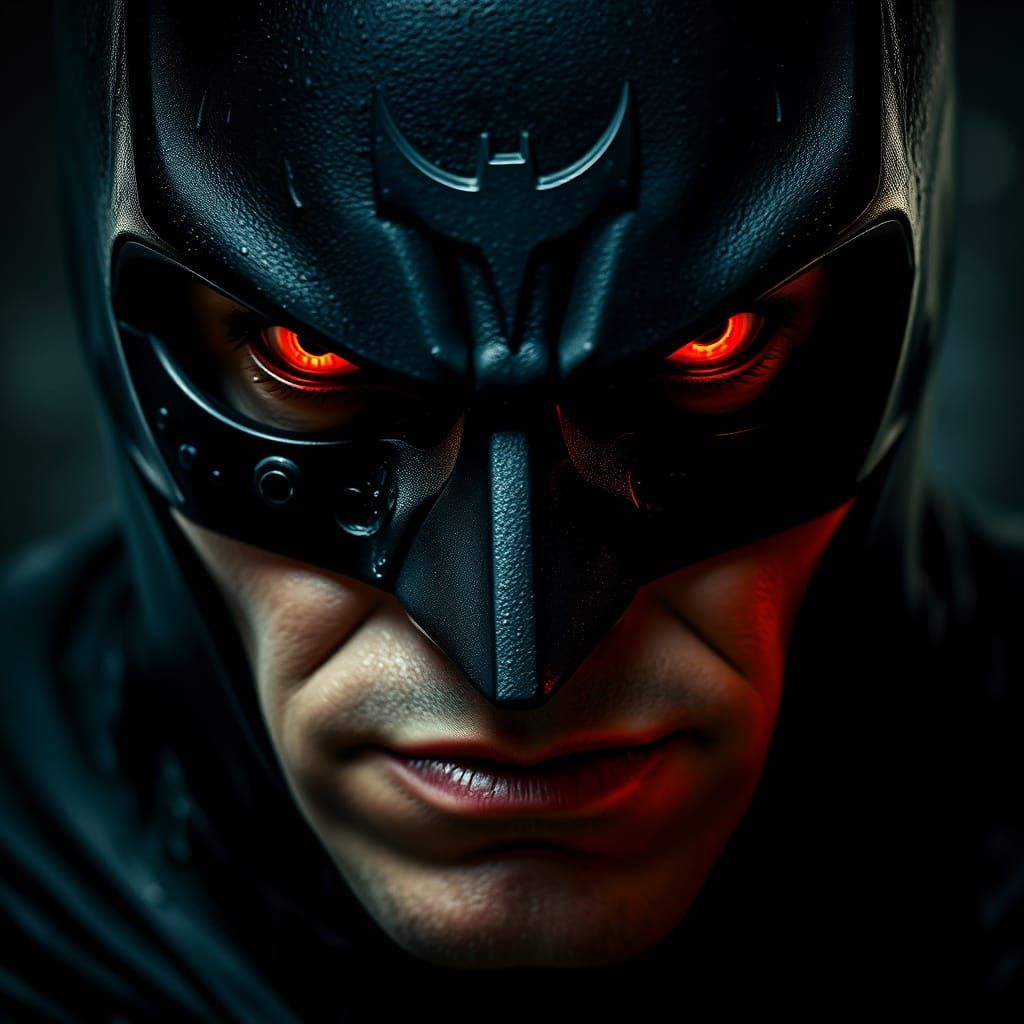 Gritty Batman Portrait in Fincher's Dark Style