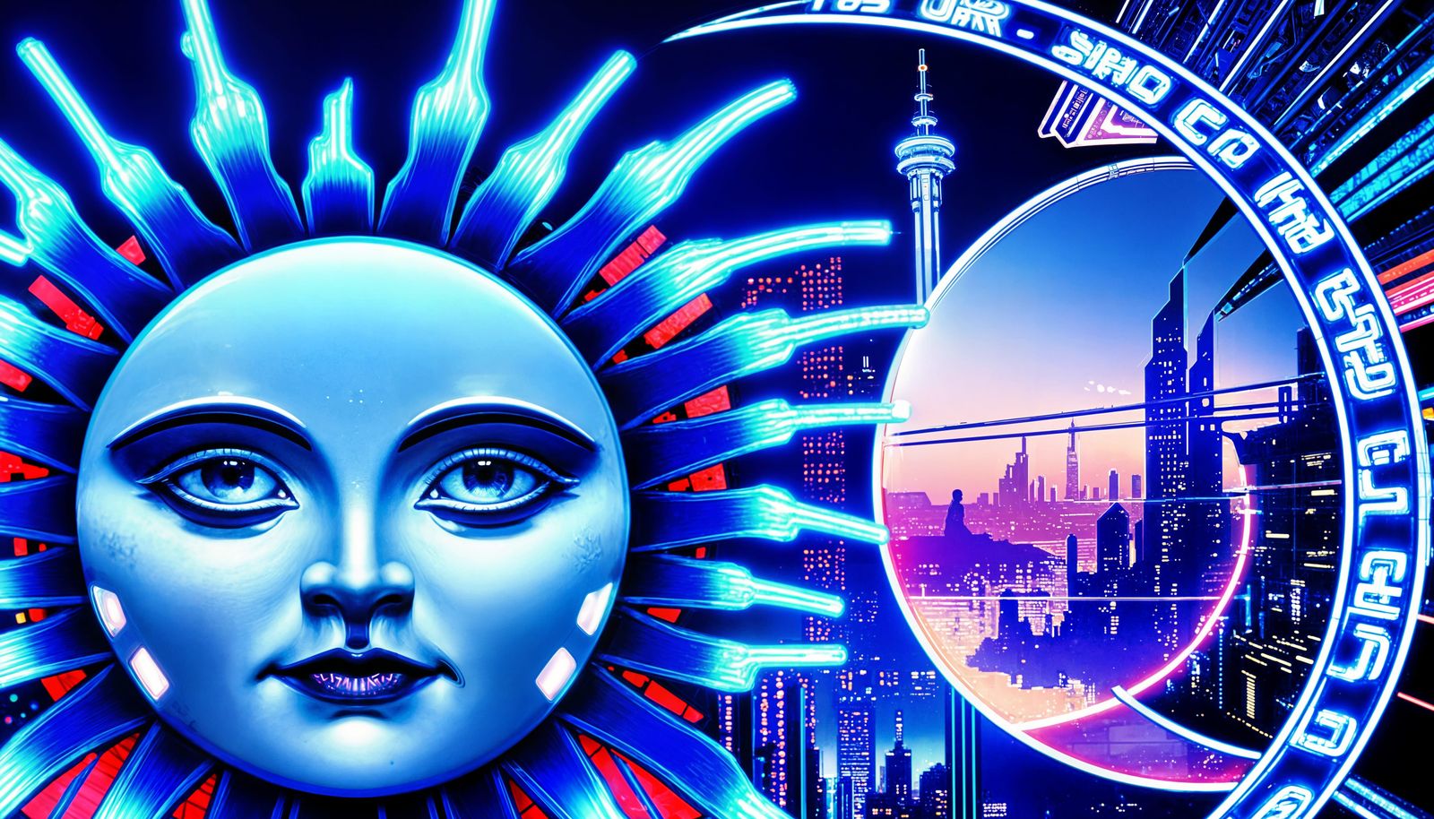 Cyberpunk Cityscape in Neon Glory