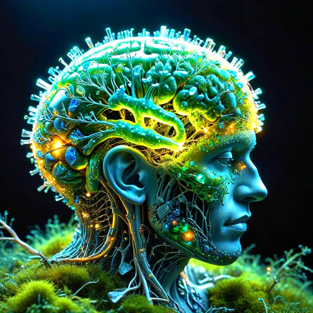 Surreal Hyperrealist Brain Scan Unites Cosmic Consciousness