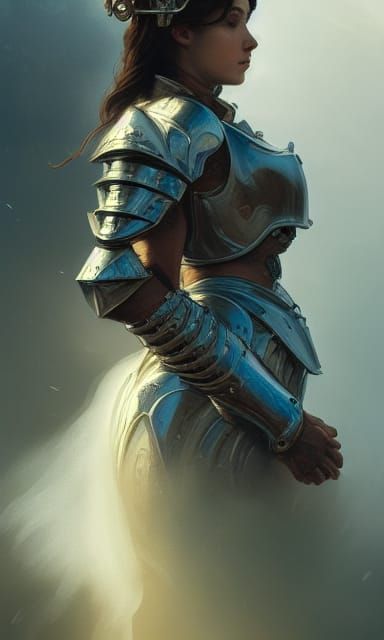 Armored Knights Portrait: Hyperdetailed Splash Art