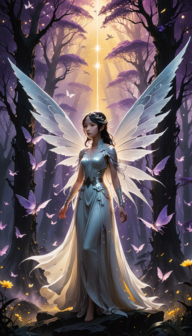 Ethereal Anime Fantasy Masterpiece: Light and Darkness Colli...