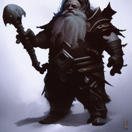 Sinister Dwarf King in Dark Fantasy Style